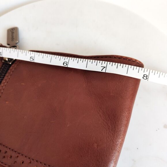 Blondo Size 9 M Leather Knee High Tall Riding Boots Brown Canada Waterproof Warm - Picture 13 of 15